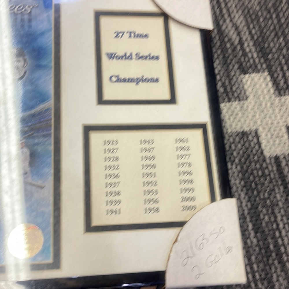 New York Yankees World Champions SY12076035 Stamped - Picture 2 of 3